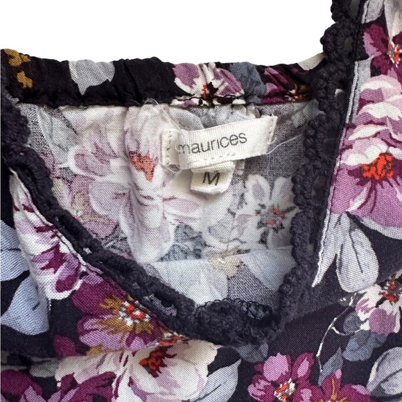 Maurices spaghetti strap floral blouse spring summer tank top - Picture 2 of 10